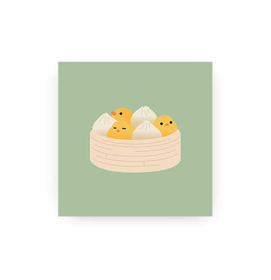 Dumpling Ducks - Mini Art Print