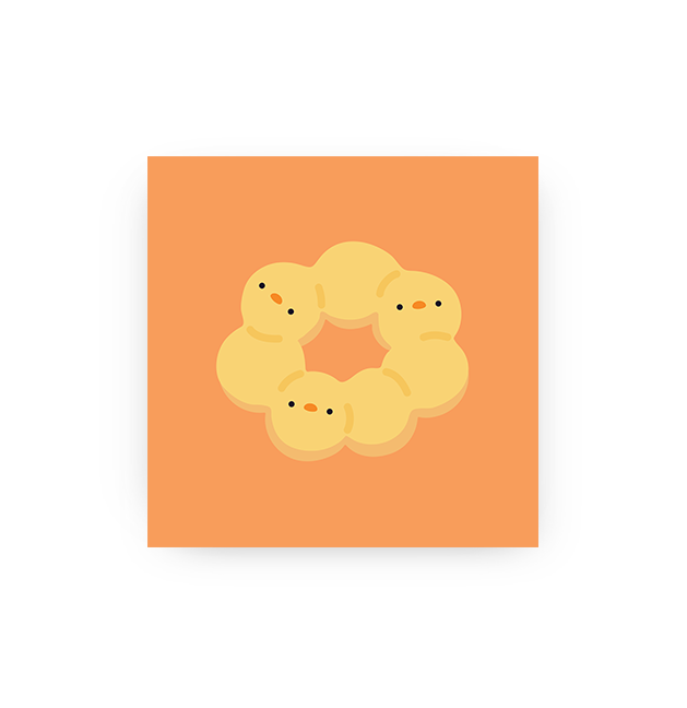 Mochi Ducks - Mini Art Print