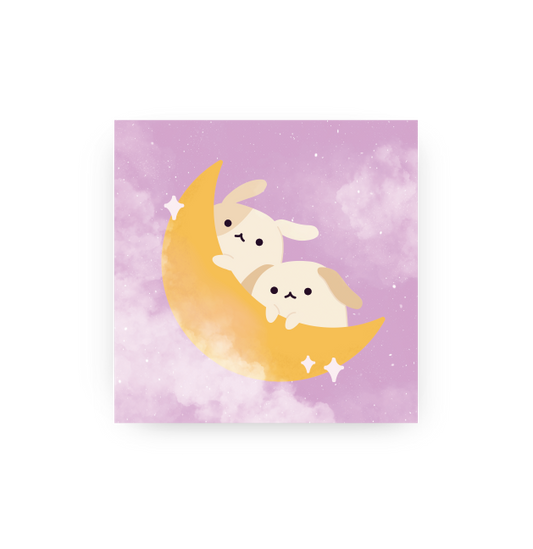 Moon Buns - Mini Art Print