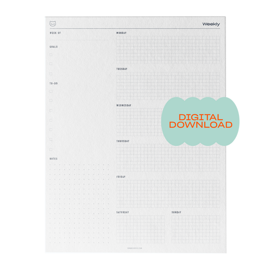 Weekly Schedule - Printable