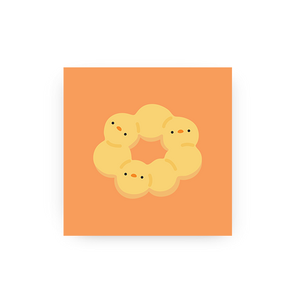 Mochi Ducks - Mini Art Print