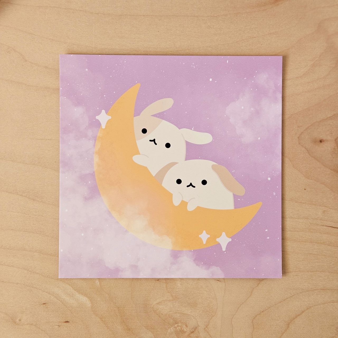 Moon Buns - Mini Art Print