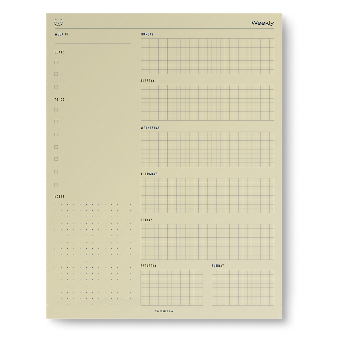 Weekly Planner - Notepad